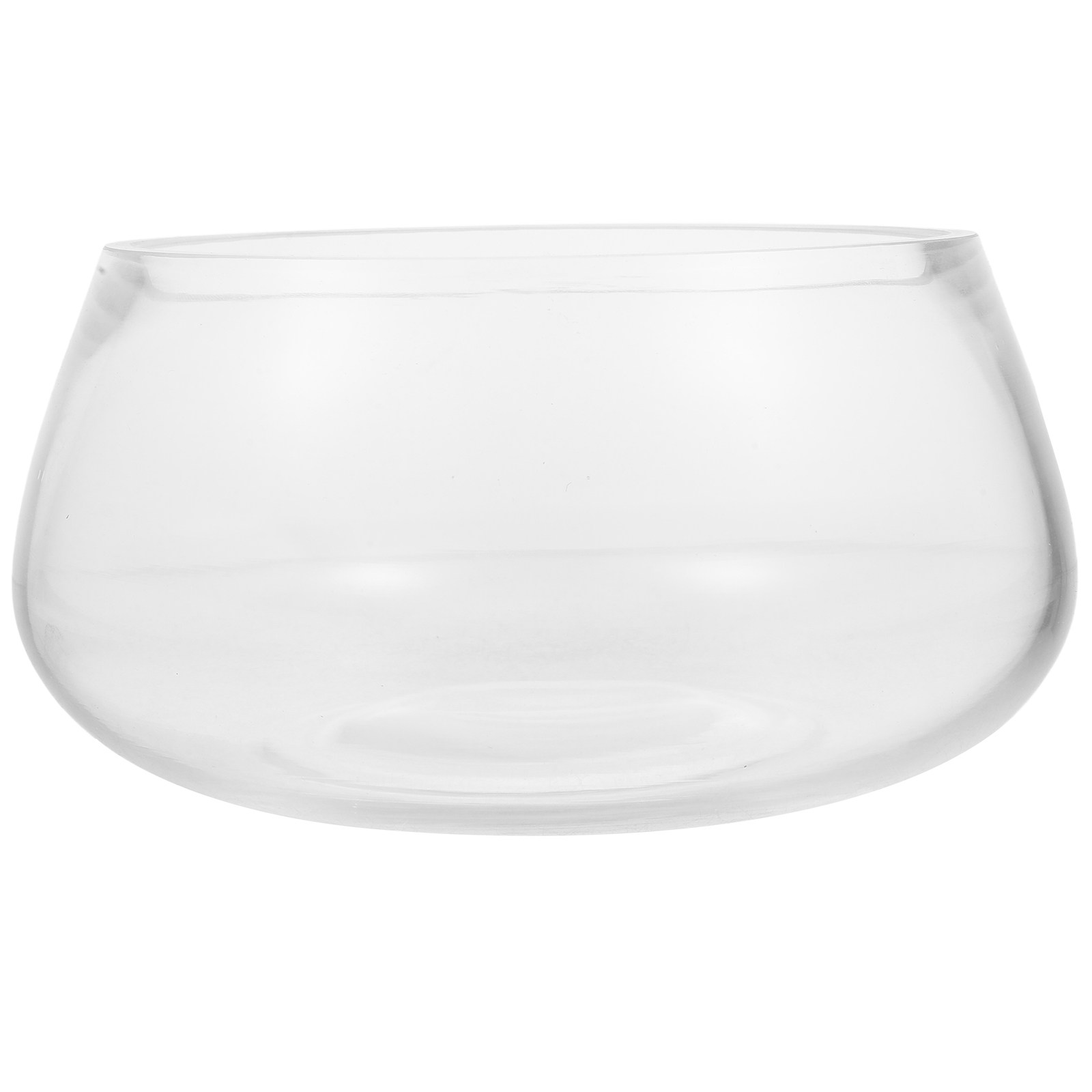 Planted Aquarium Bowl - 小型丸型透明ガラス製金魚鉢ミニ水槽、金魚や水草用テラリウム、デスクデコレーション、自宅、オフィス、ショッピングモールに最適