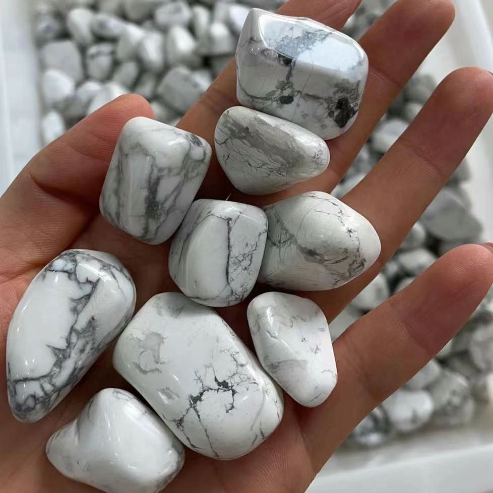 Planted Aquarium With Rocks - 天然ホワイトターコイズ原石ナゲットサイズヒーリンググラベル植木鉢水槽魚タンク装飾用