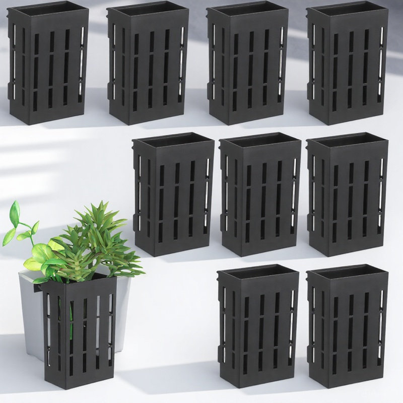 Aquarium Planted Wall - 10個入り 吊り下げ式水槽用植物バスケット 水生植物鉢 排水穴付き 省スペース タンク壁掛けプランター