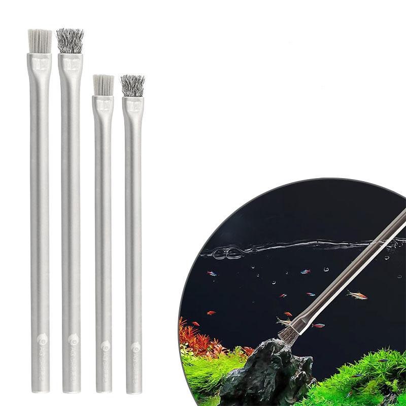 Aquarium Plant Utensils - Aquapro 藻類ブラシクリーニングブラシ水槽と水族館ツールステンレス鋼水植物 ADA 品質藻類除去クリーナー