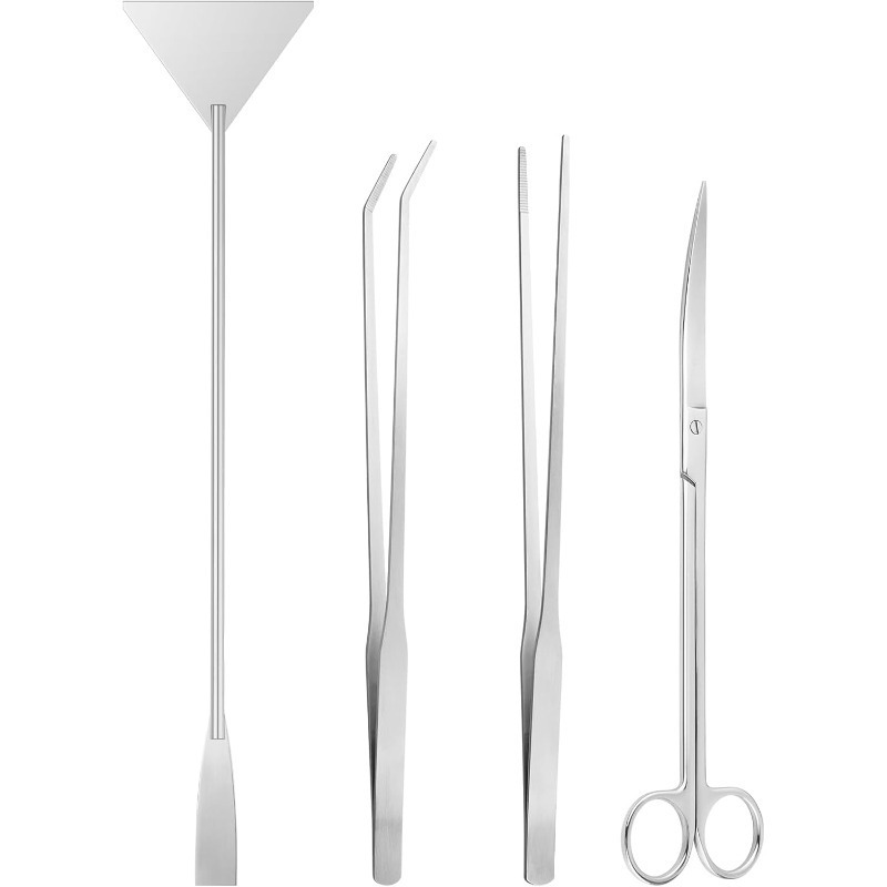 Aquarium Plant Utensils - 水槽キット、テラリウム用品には、テラリウムツール用の長いピンセット、水槽清掃用の藻類除去器、植物トリミング用の道具が含まれます。