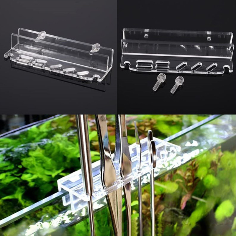 Aquarium Plant Utensils - 水族館植物ツール収納ラックアクリルホルダーピンセットスクレーパーはさみ水植物草メンテナンスツール