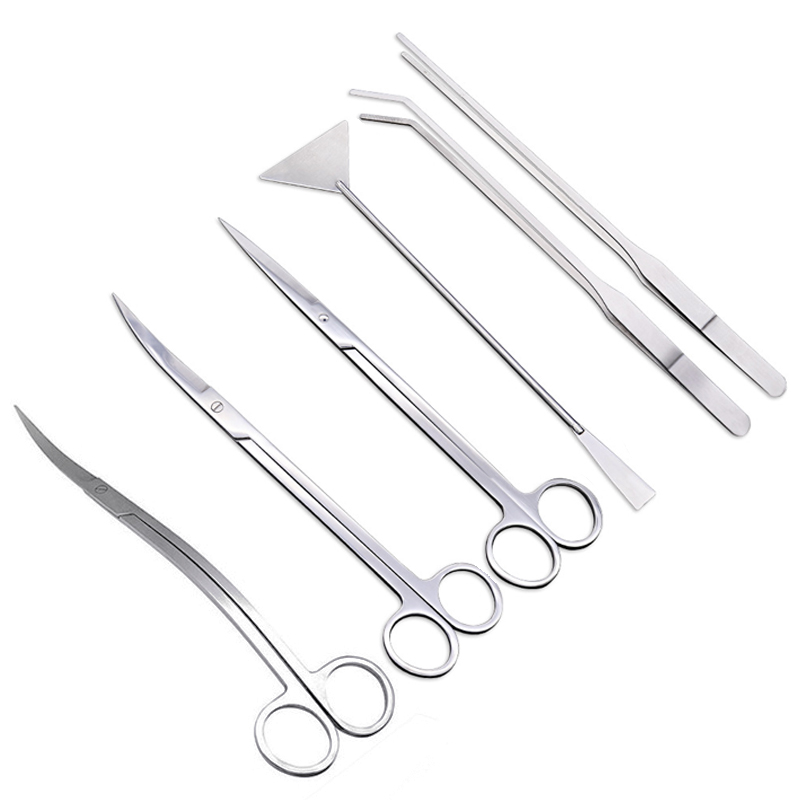 Aquarium Plant Utensils - 水族館はさみピンセットツール水槽植物波はさみ水草ステンレスクリーニングツールホルダー水族館アクセサリー