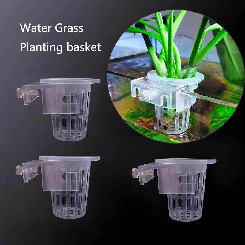 Aquarium Planted Wall - 水槽、水族館の植栽バスケット、水グラスカップ、植物ホルダーの吊り下げ水耕サポート、壁の植木鉢、新しい