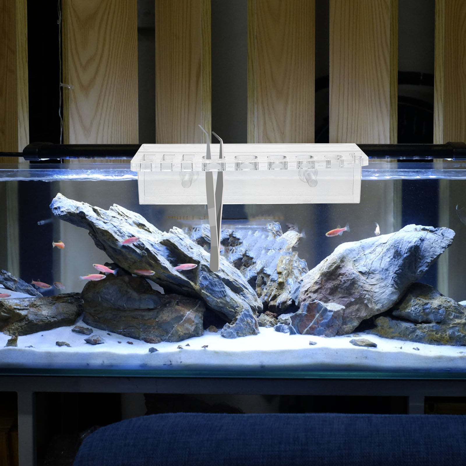 水槽ツールホルダー アクリル製水槽収納ラック 壁掛け式 水草 - Aquarium Planted Wall のレビューと価格