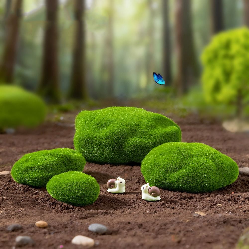 2/4/6/10 個グリーン人工苔石マイクロ風景植毛フォーム - Planted Aquarium With Rocks のレビューと価格