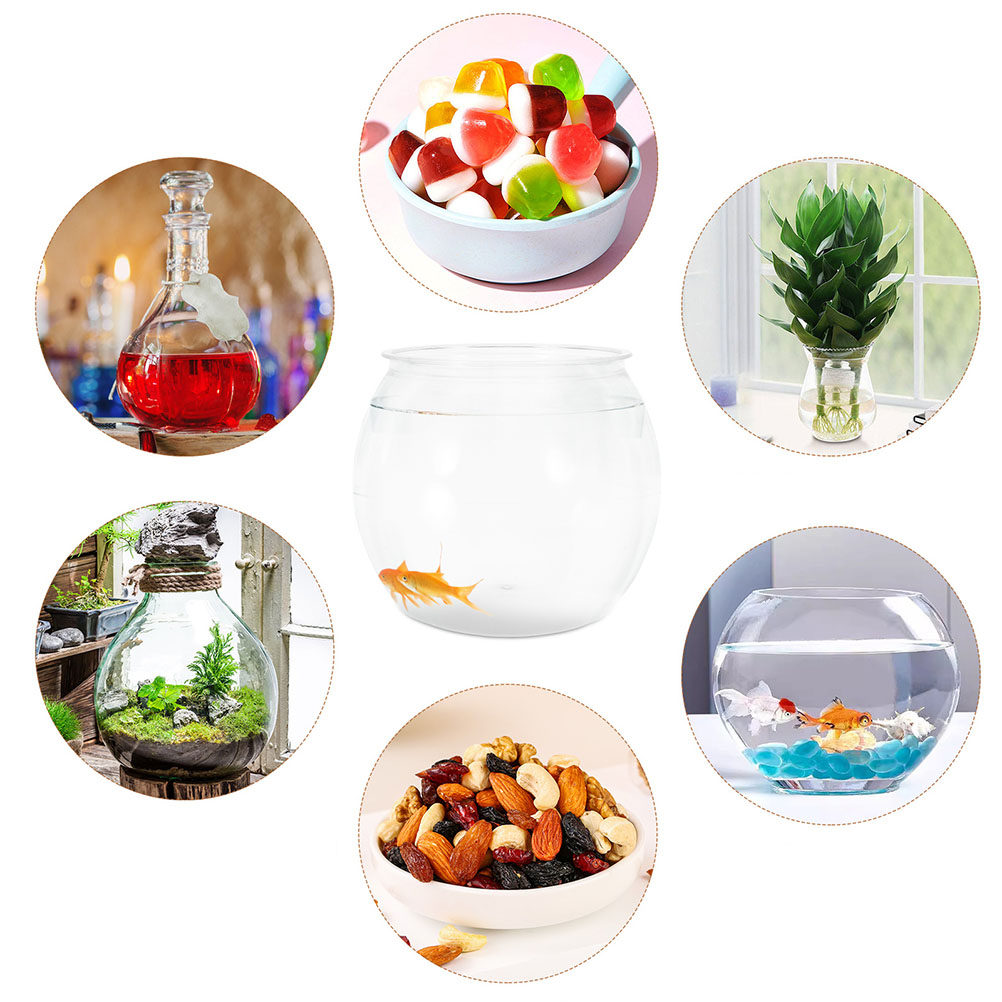 壊れない丸型ペット水槽、ベタ、エビ、植物用の卓上ミニ水槽、装 - Planted Aquarium Bowl のレビューと価格