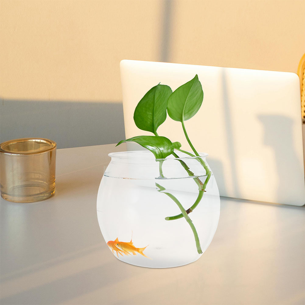 壊れない丸型ペット水槽、ベタ、エビ、植物用の卓上ミニ水槽、装 - Planted Aquarium Bowl のレビューと価格