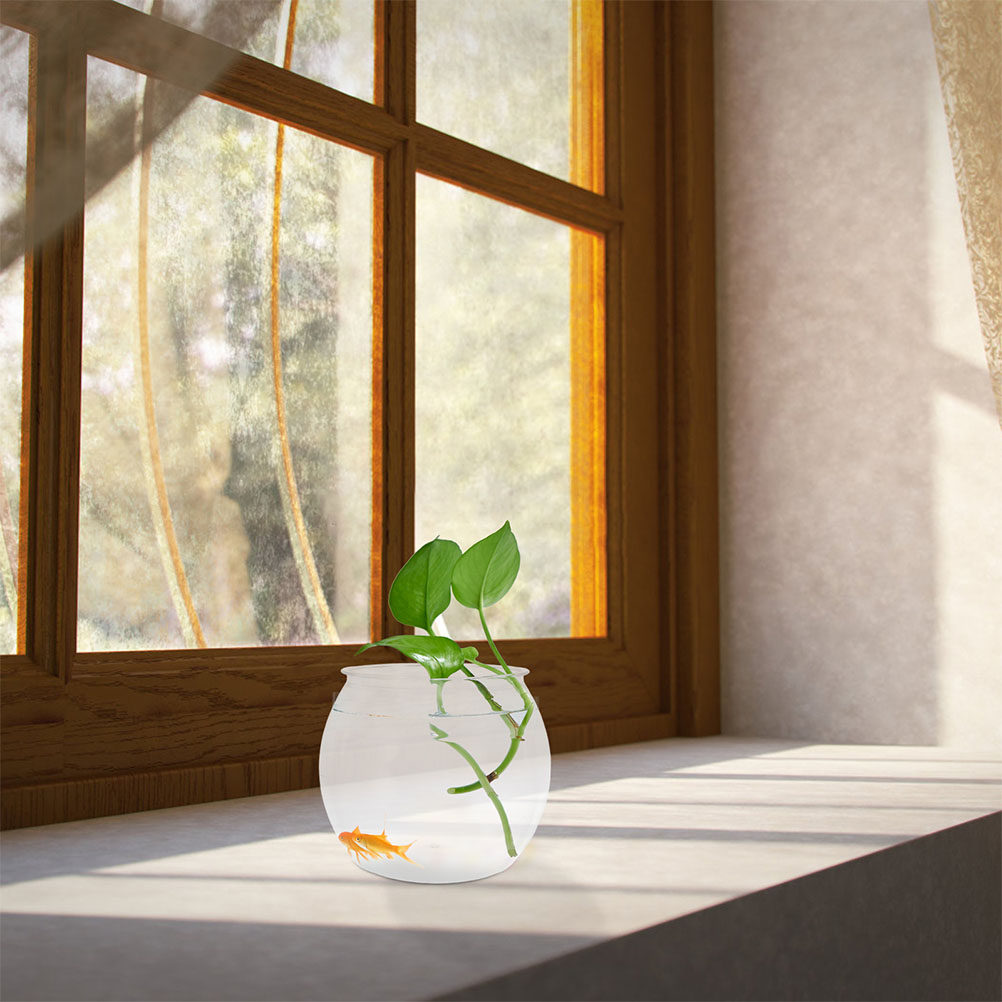 壊れない丸型ペット水槽、ベタ、エビ、植物用の卓上ミニ水槽、装 - Planted Aquarium Bowl のレビューと価格
