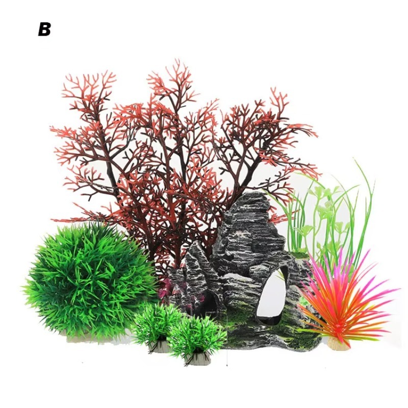 10個入り ホットセール 新入荷 プラスチック製 模造水槽飾 - Planted Aquarium With Rocks のレビューと価格
