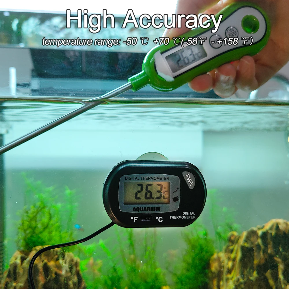 水族館用デジタル温度計,高精度温度計,植えられた水槽用ゲージ - Aquarium Plant Uk のレビューと価格