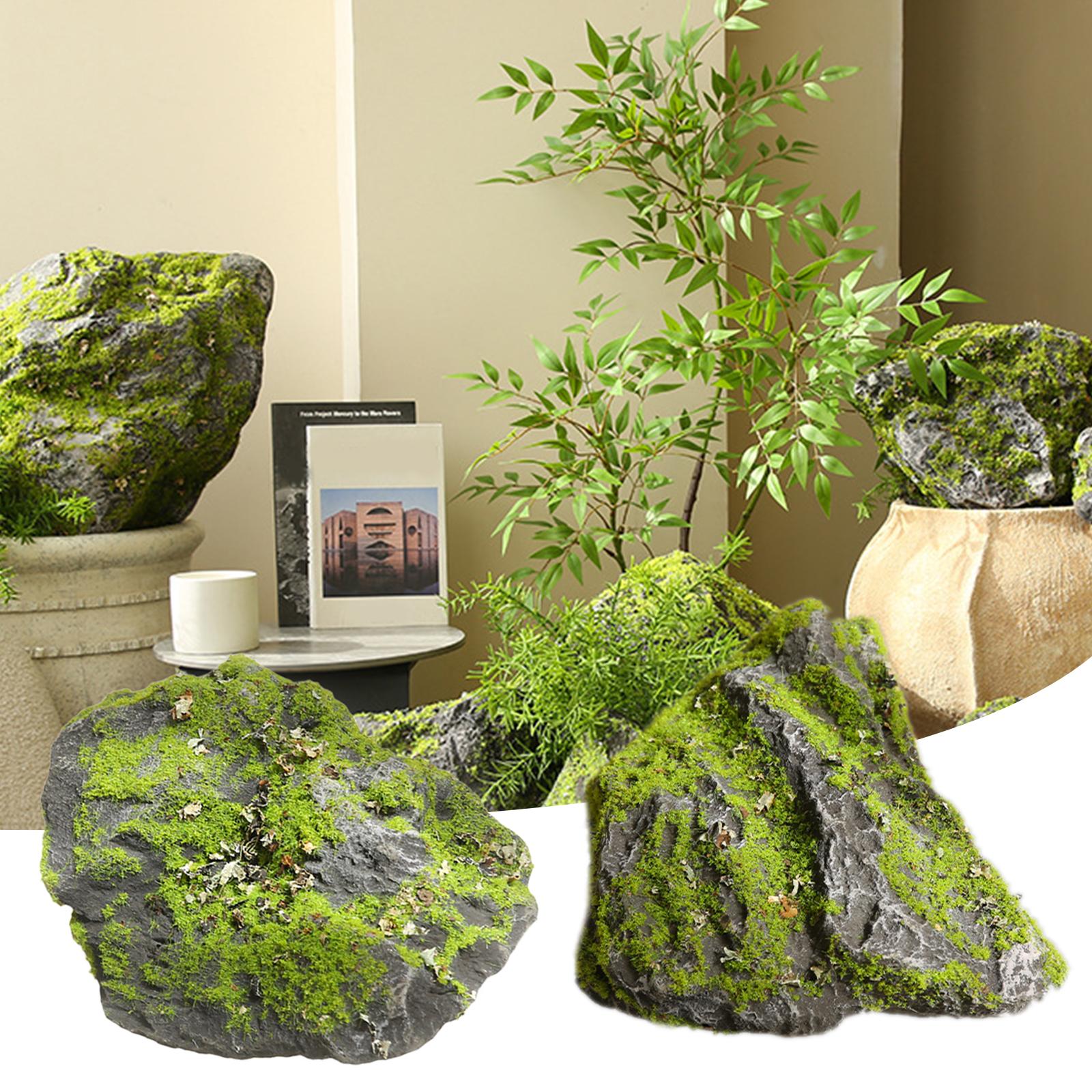 人工苔石模造石 軽量装飾品 鉢植え、ガラス瓶庭園、水槽シーン - Planted Aquarium With Rocks のレビューと価格