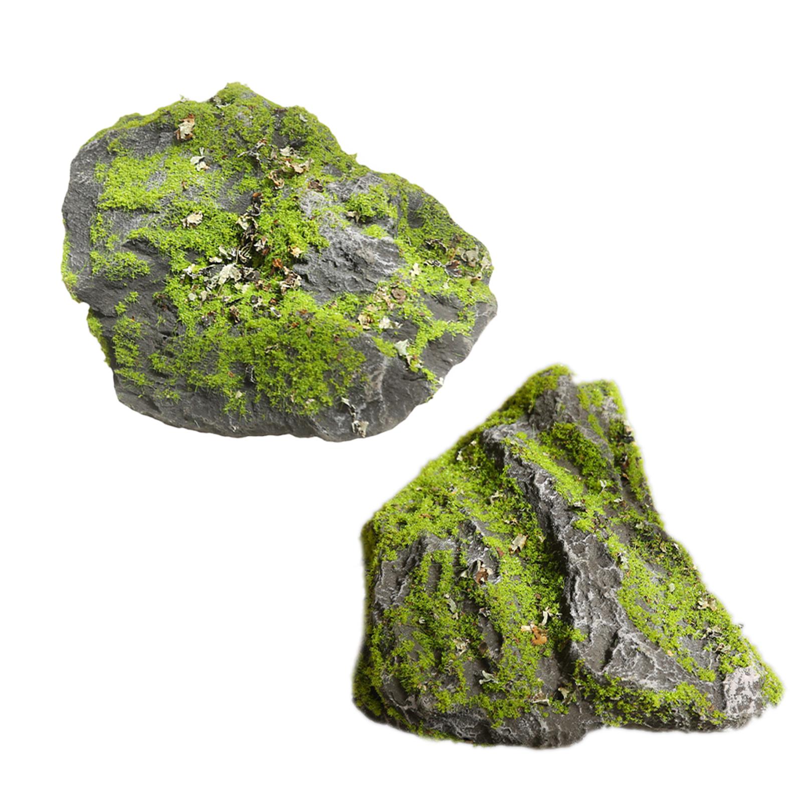 人工苔石模造石 軽量装飾品 鉢植え、ガラス瓶庭園、水槽シーン - Planted Aquarium With Rocks のレビューと価格