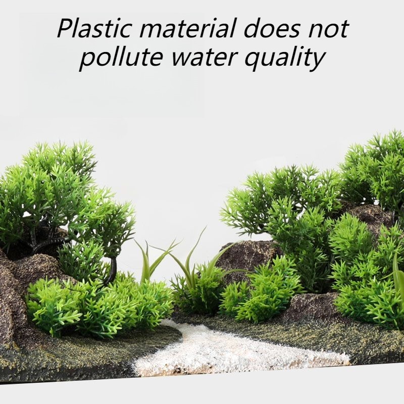 水槽装飾シミュレーションエコロジープラスチックロック水槽飾り - Planted Aquarium With Rocks のレビューと価格