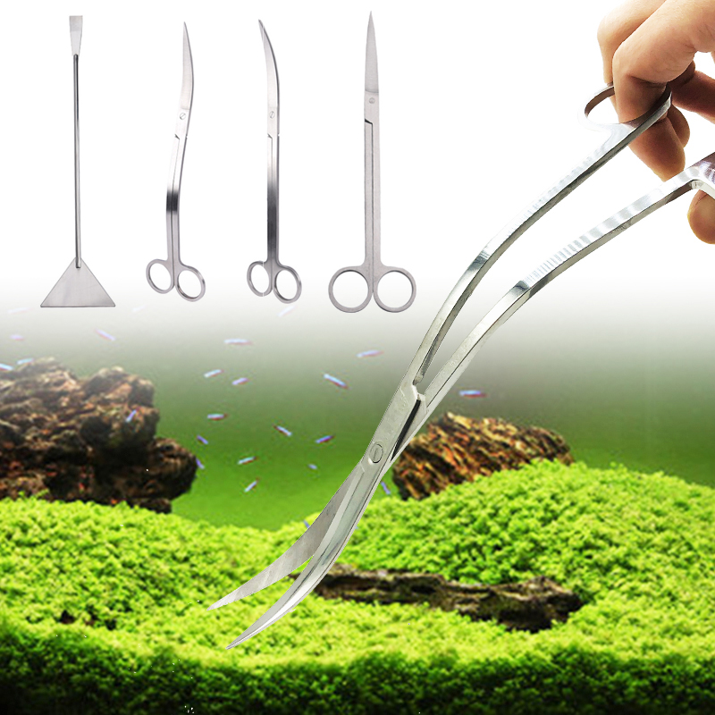 水族館アクセサリーハードステンレス鋼水族館ツールはさみピンセ - Aquarium Plant Utensils のレビューと価格