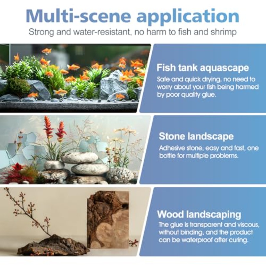 水槽用接着剤、スーパーリーフグルー、DIY植物、岩石、苔、サ - Planted Aquarium With Rocks のレビューと価格