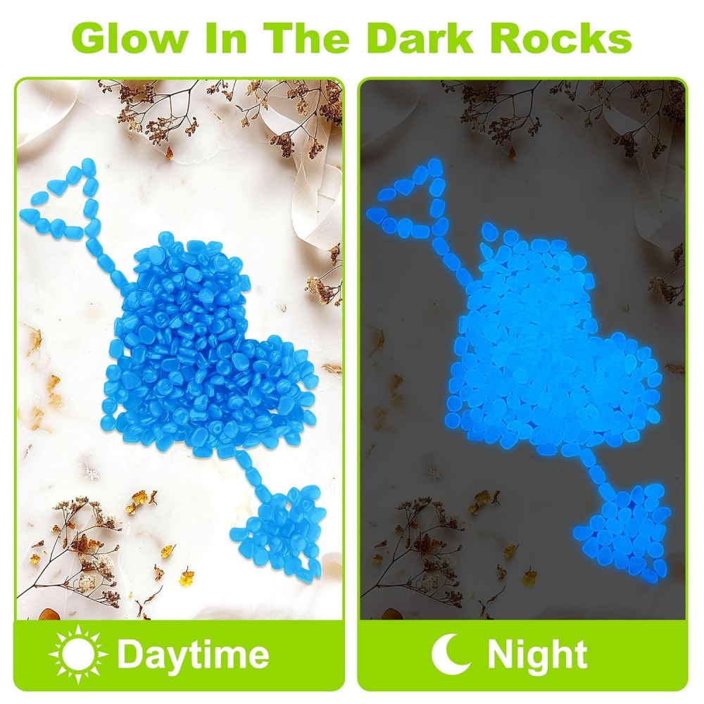 暗闇で光る石100個パック、1cmの小さな発光小石、水槽、花 - Planted Aquarium With Rocks のレビューと価格