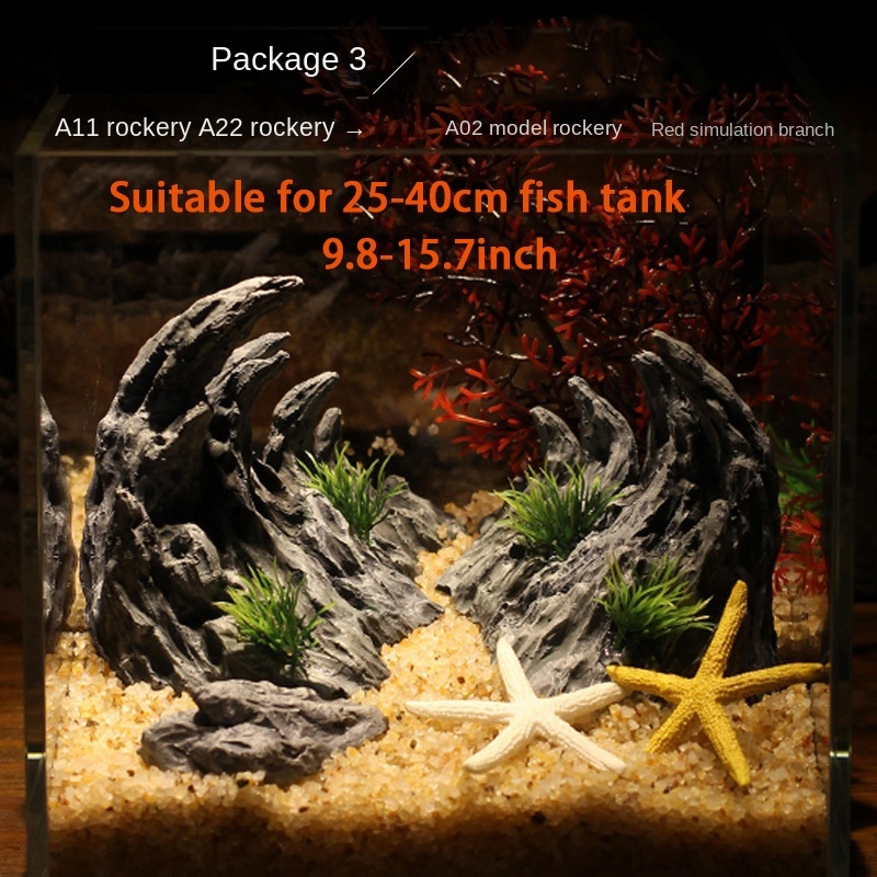 水槽シミュレーション石カナダの風景の造花の石水族館の装飾のた - Planted Aquarium With Rocks のレビューと価格